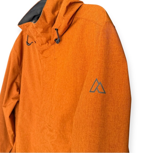 ALPINE DESIGN Altitude Hooded Lightweight Waterproof Rain Jacket, Orange, Large - Picture 5 of 11